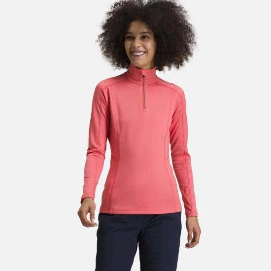 Rossignol T-Shirt & Tops Women's Classique 1/2 Zip Layer ORANGE - Image 3