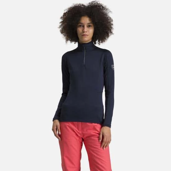 Rossignol T-Shirt & Tops Women's Classique 1/2 Zip Layer BLUE - Image 2