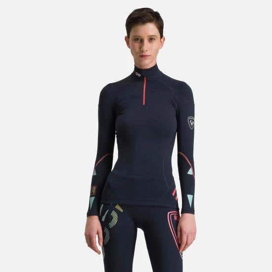 Rossignol T-Shirt & Tops Women's Infini Compression Race Top BLUE - Image 2
