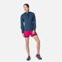 Rossignol Jackets Women's Lightweight Rain Jacket BLUE