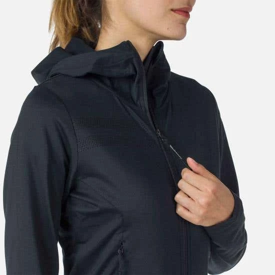 Rossignol T-Shirt & Tops Women's Full-Zip Eco Hoodie BLACK - Image 4