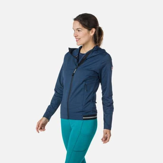 Rossignol T-Shirt & Tops Women's Full-Zip Eco Hoodie BLUE - Image 3