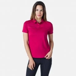 Rossignol T-Shirt & Tops Women's Lightweight Breathable Polo Shirt PINK PURPLE